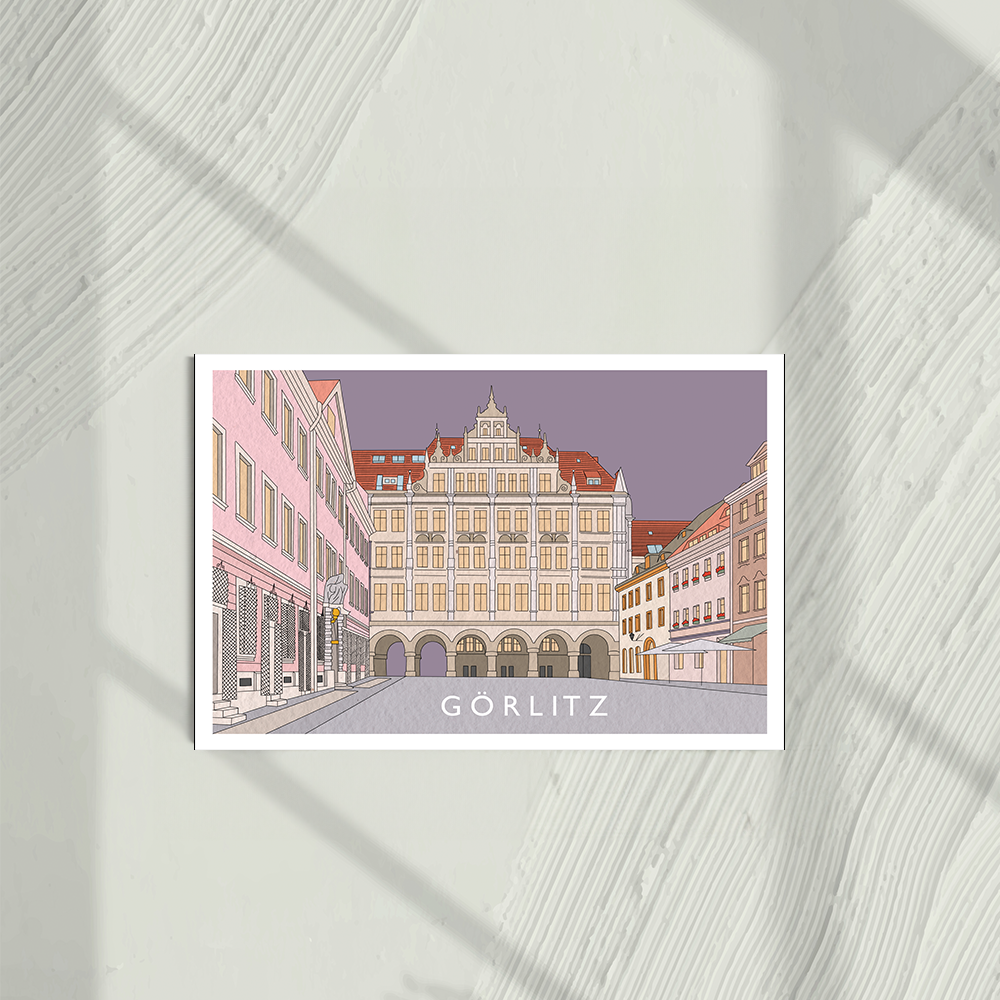 Postcard Town Hall Görlitz