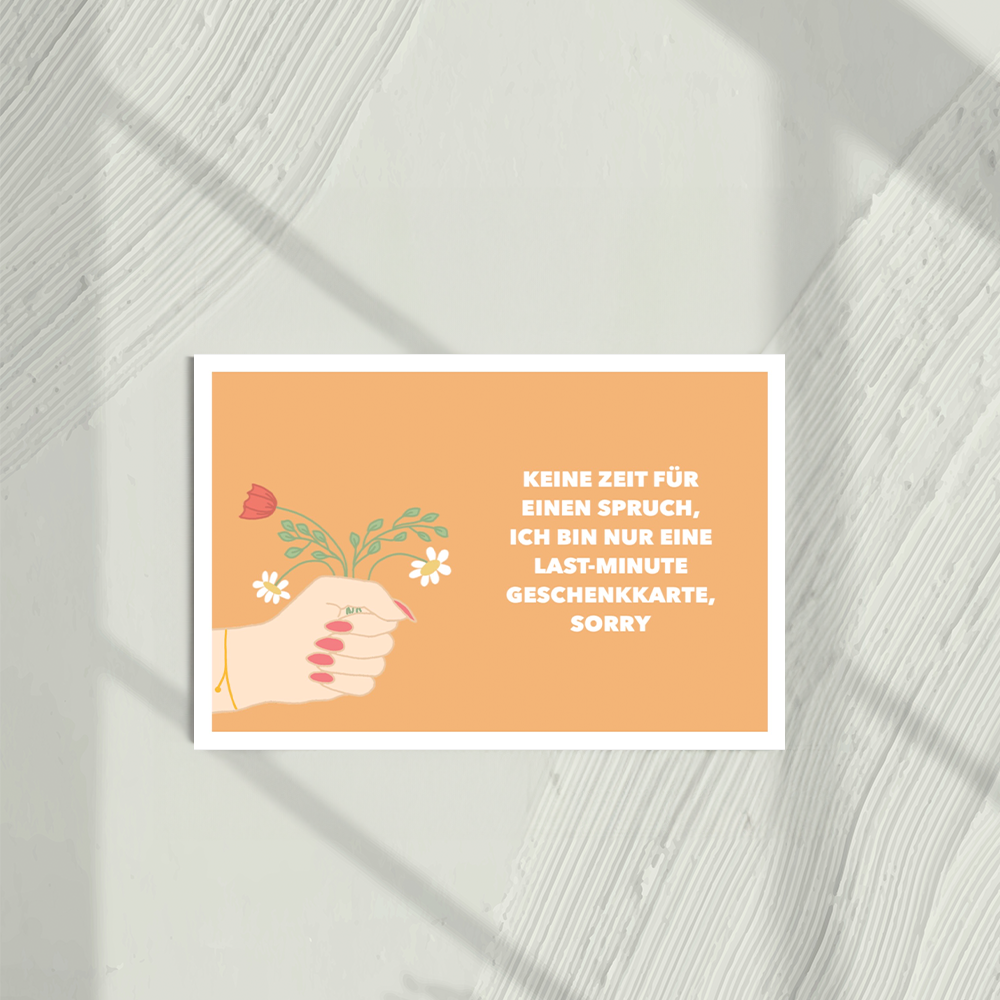 Last minute gift card