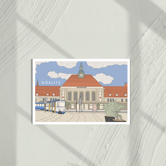 Postkarte Bahnhof Görlitz